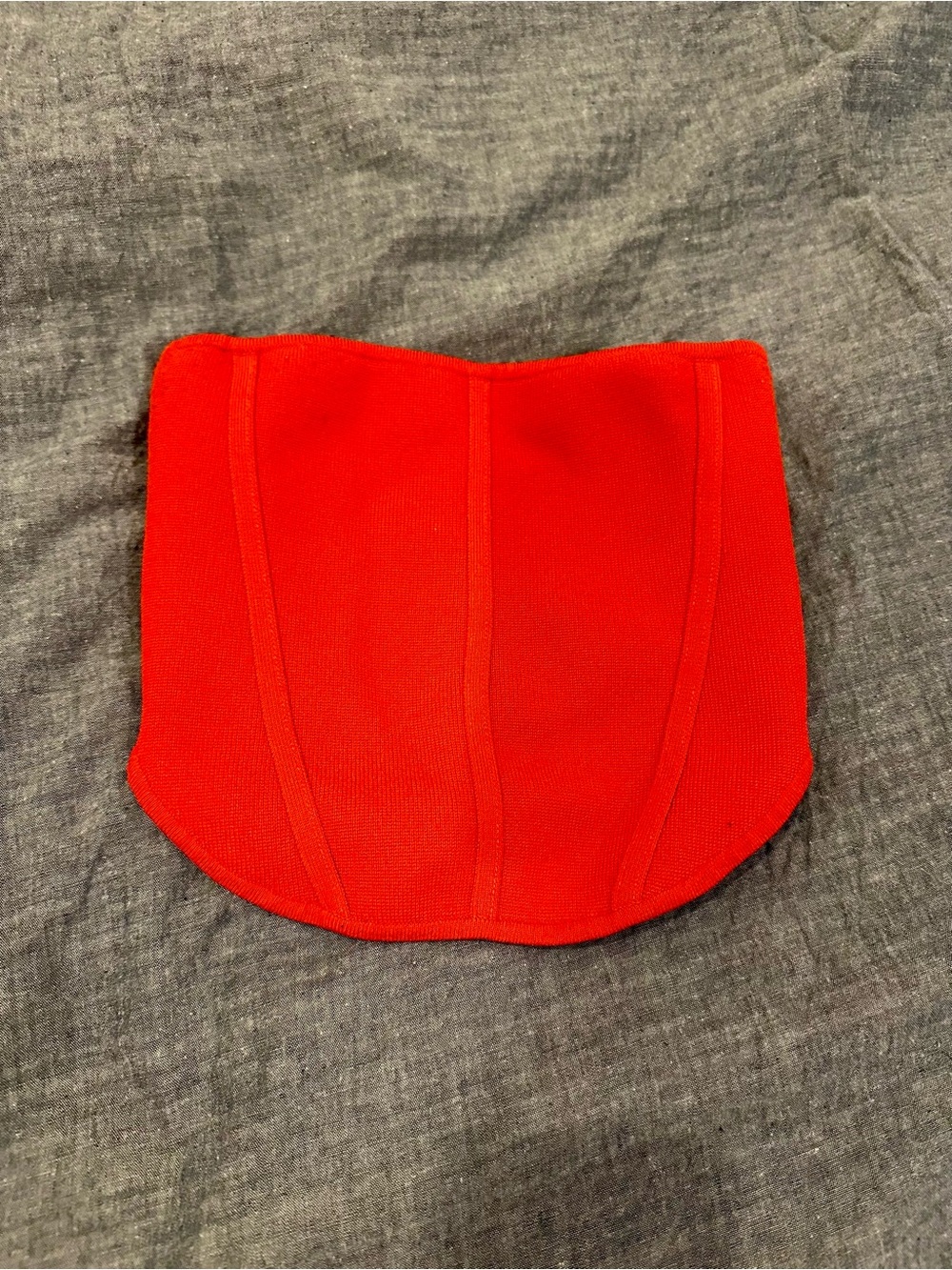 Aritzia Red Strapless Corset Crop Top
